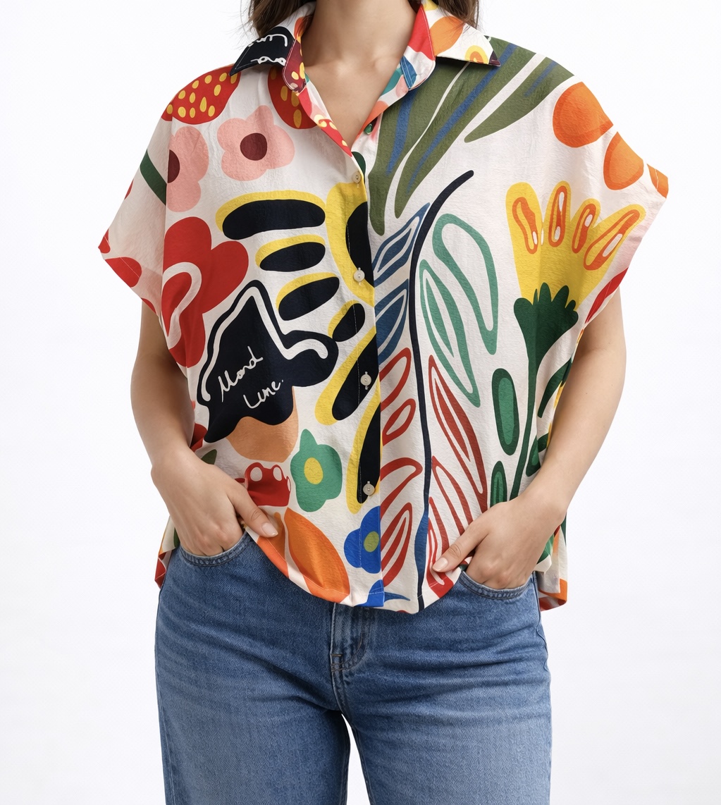 ABSTRACT FLORAL SHIRT